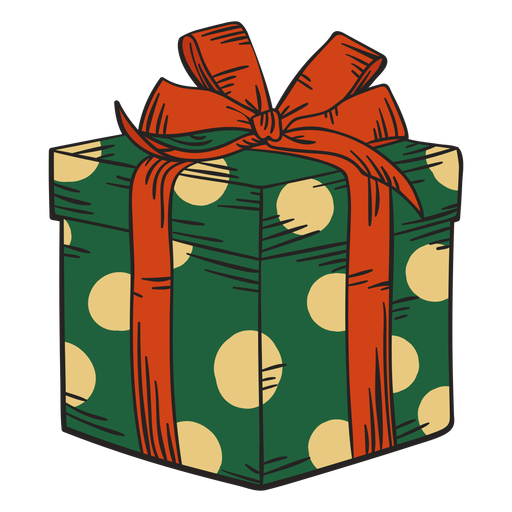 Weihnachtsgeschenkbox bunt PNG-Design