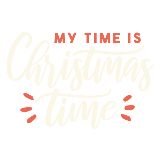 Christmas time lettering PNG Design