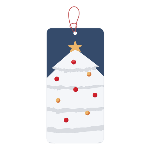 Christmas tree tag PNG Design