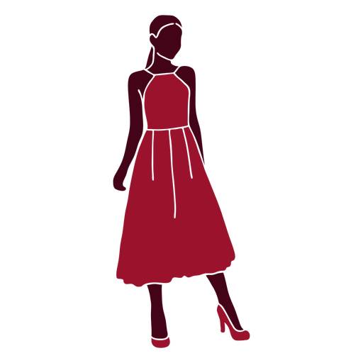 Silueta de vestido de mujer con clase Diseño PNG