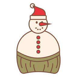 Muñeco de nieve tropical fresco Diseño PNG