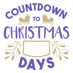Contagem regressiva de natal simples Desenho PNG