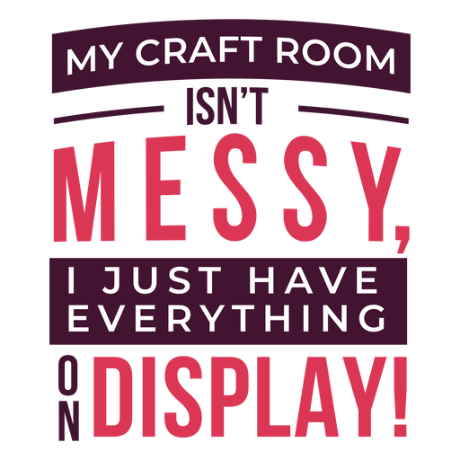 Craft room display lettering PNG Design