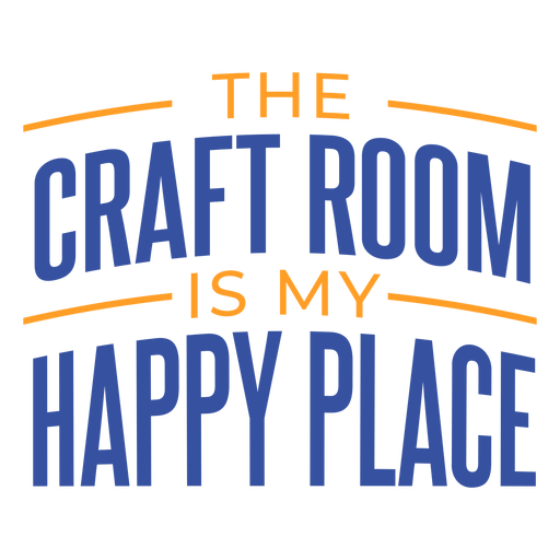 Letras de lugar feliz na sala de artesanato