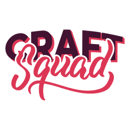 Craft squad lettering PNG Design