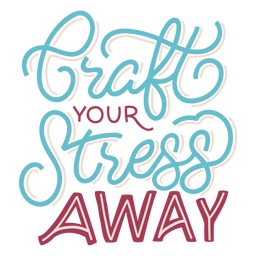 Letras de estresse de artesanato Desenho PNG