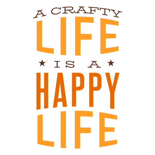 Crafty Life Schriftzug PNG-Design