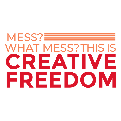 Schriftzug zur kreativen Freiheit PNG-Design