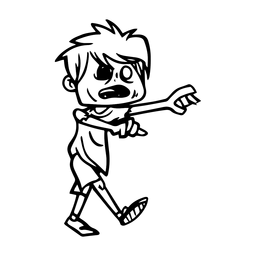 Creepy Zombie Kid PNG & SVG Design For T-Shirts