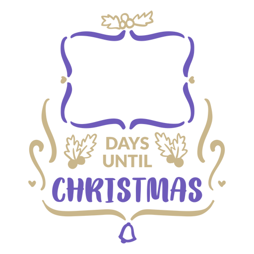 Cute christmas countdown PNG Design