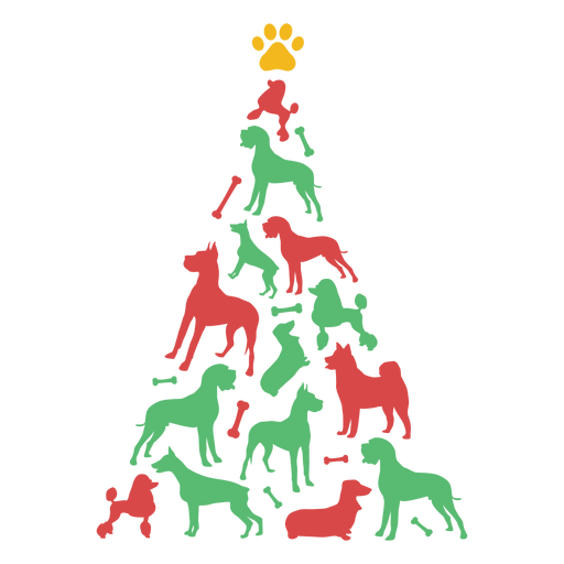 Download Cute dogs christmas tree - Transparent PNG & SVG vector file
