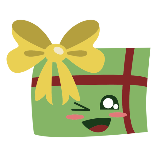 Cute gift box PNG Design