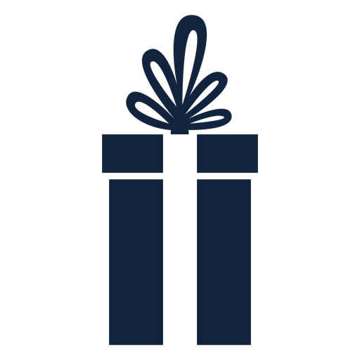 Cute gift box blue PNG Design