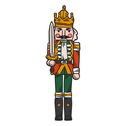 Rei do quebra-nozes fofo Desenho PNG