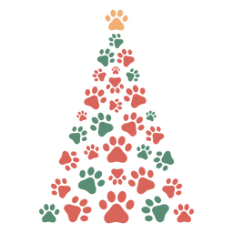 Lindo árbol de navidad de patas Diseño PNG