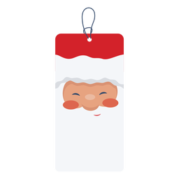 Etiqueta linda de la cara de santa Diseño PNG