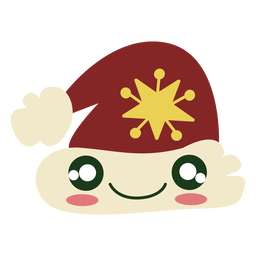 Elemento de chapéu de Papai Noel fofo Desenho PNG