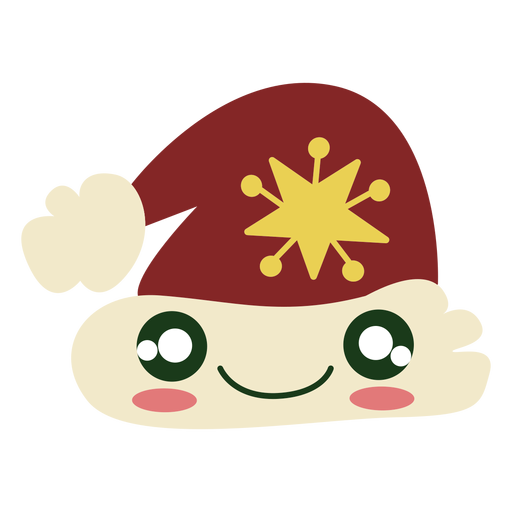 Elemento de chapéu de Papai Noel fofo Desenho PNG