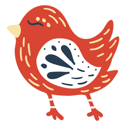 Lindo pájaro escandinavo Diseño PNG