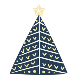 Linda árvore de natal escandinava Desenho PNG