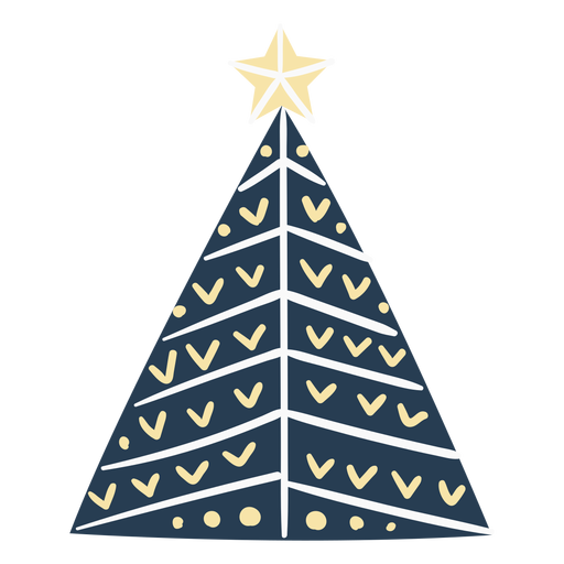 Netter skandinavischer Weihnachtsbaum PNG-Design
