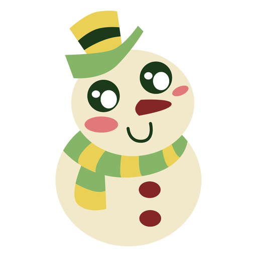 Cute snowman element PNG Design