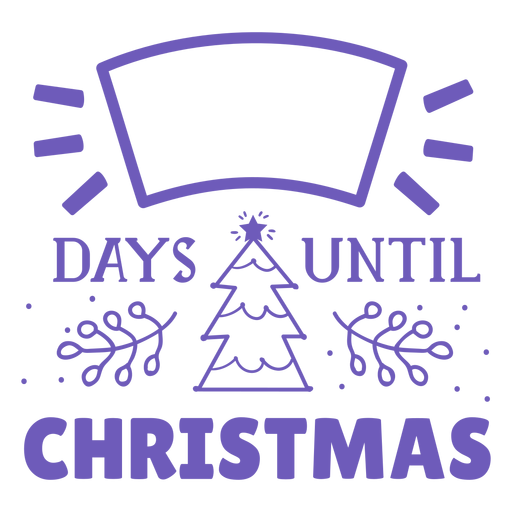 Days until christmas countdown PNG Design