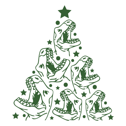Árbol de navidad de dinosaurios - Descargar PNG/SVG transparente