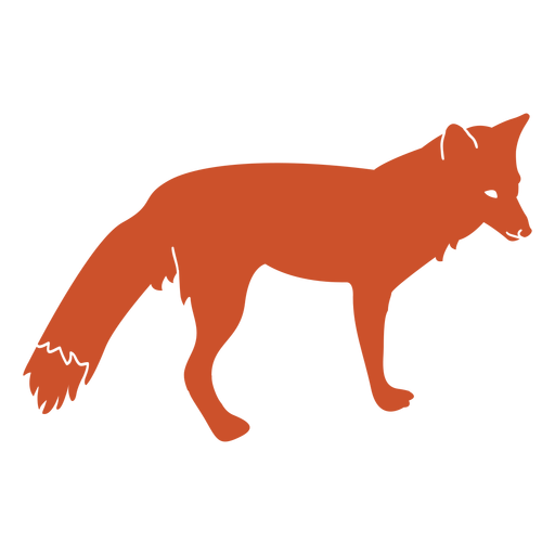 Fox silhouette side view PNG Design