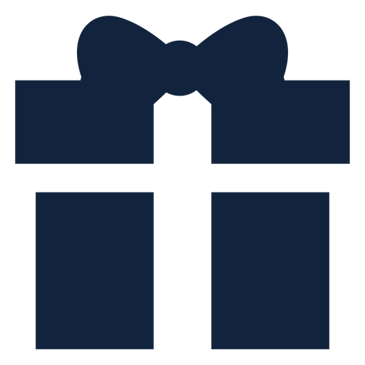 Caja de regalo azul Diseño PNG
