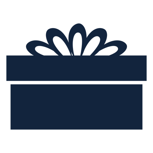 Geschenkbox blaue Seite PNG-Design