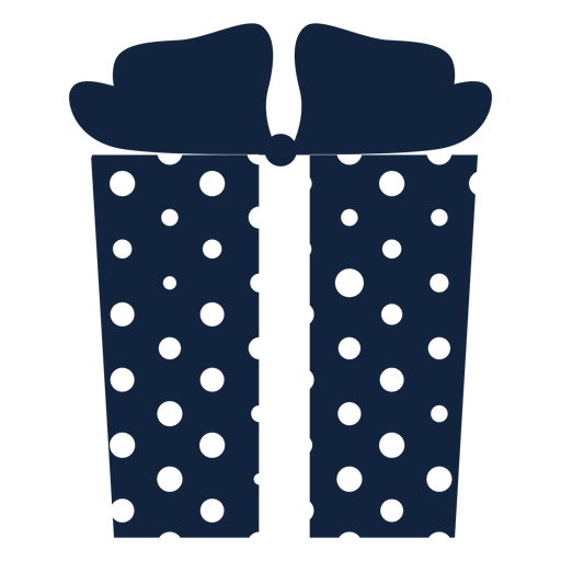 Gift box polka dots blue PNG Design