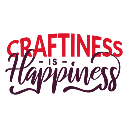 Happiness crafting lettering PNG Design
