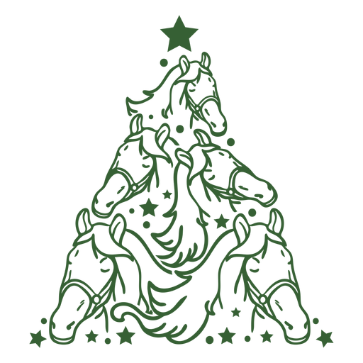 Horse christmas tree - Transparent PNG & SVG vector file