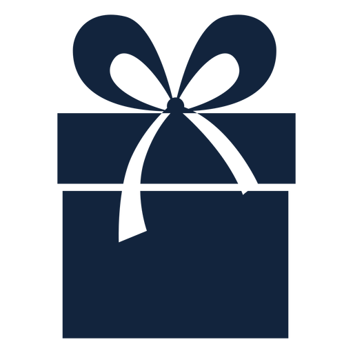 Große Band Geschenkbox blau PNG-Design