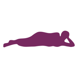 Laying on stomach man silhouette - Transparent PNG & SVG vector file