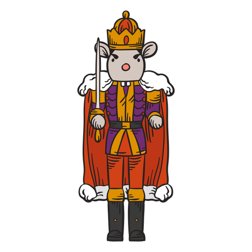 Personaje de cascanueces del rey rat?n Diseño PNG