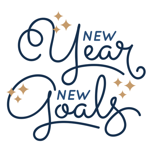 New year goals PNG Design