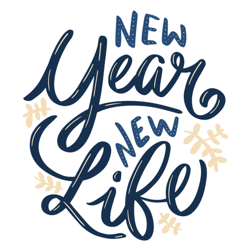 Letras de ano novo Desenho PNG