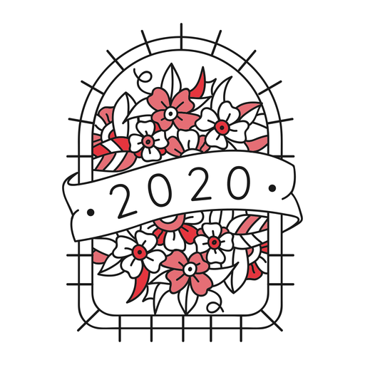 Emblema de ano novo Desenho PNG