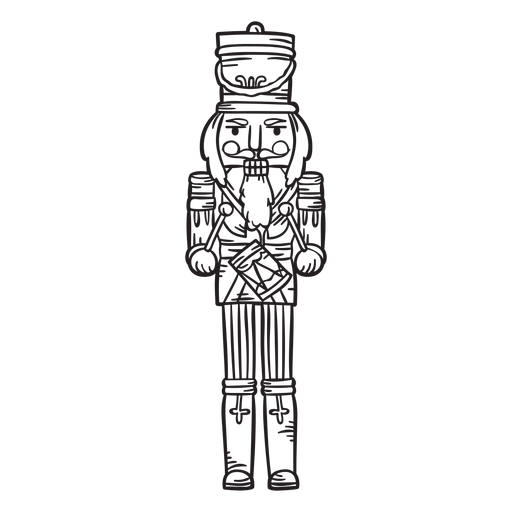 Nutcracker with drums stroke PNG Design