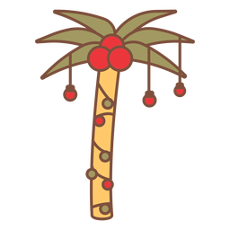 Palmera trópicos navidad Diseño PNG