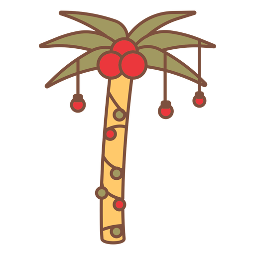Palm tree tropics christmas PNG Design