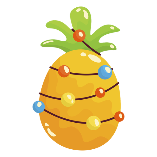 Ananas Weihnachten cool PNG-Design