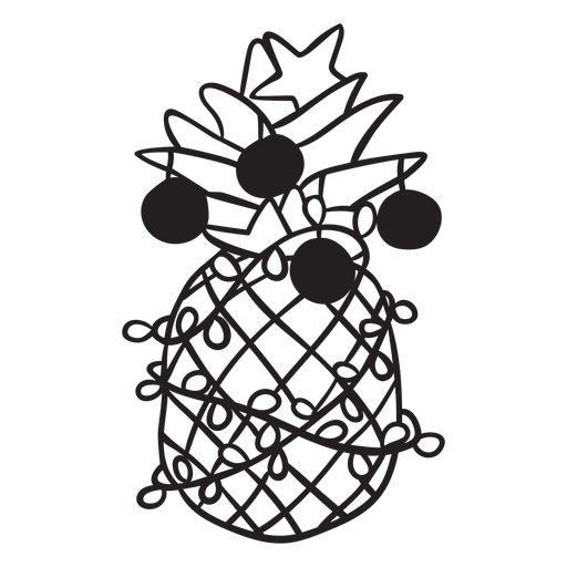 Download Pineapple christmas stroke - Transparent PNG & SVG vector file