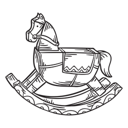 Pancada de brinquedo de cavalo de balanço Desenho PNG