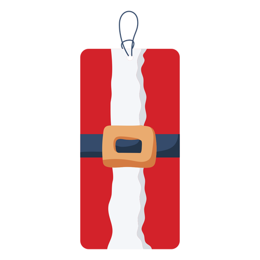 Etiqueta navideña de cinturón de santa Diseño PNG