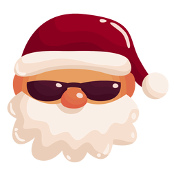 Santa cool shades Diseño PNG