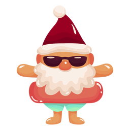 Santa trópico fresco Diseño PNG