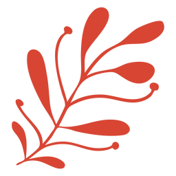 Scandinavian awesome flora orange PNG Design